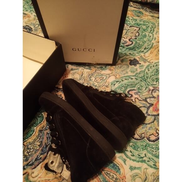 GUCCI Other - Kids Size 12.5 (29) Authentic GUCCI shoes, High Tops, Black Suede, Zip EUC